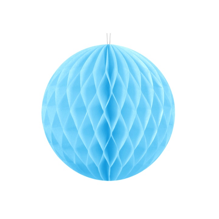 BOULE ALVEOLE BLEU CIEL 20CM