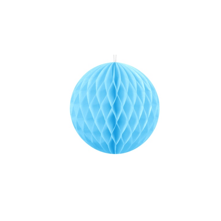 BOULE ALVEOLE BLEU CIEL 10CM