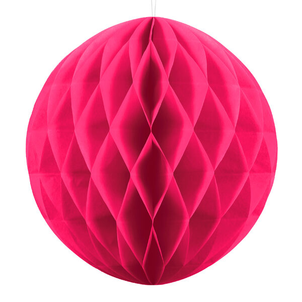 BOULE ALVEOLE FUCHSIA 30CM