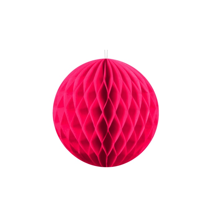 BOULE ALVEOLE FUCHSIA 10CM