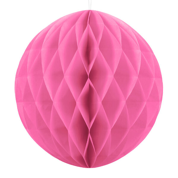 BOULE ALVEOLE ROSE 30CM