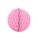 BOULE ALVEOLE ROSE PASTEL 20CM