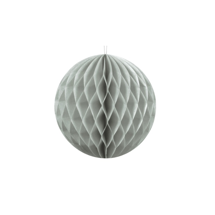 BOULE ALVEOLE GRIS 10CM