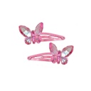 PINCES À CHEVEUX PAPILLON FANTAISIE ROSE