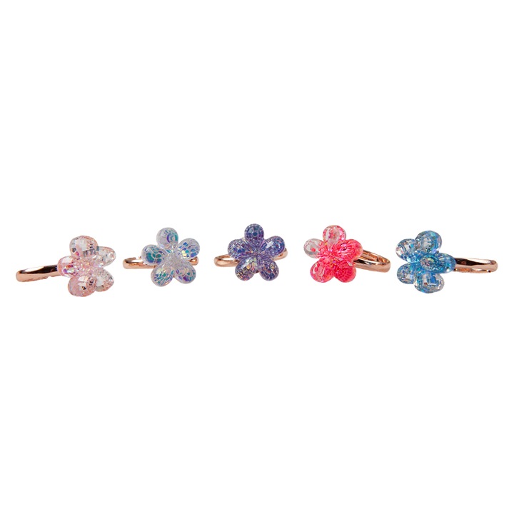 BAGUES FLEURS 5PCS
