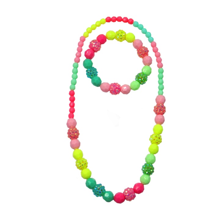 SET COLLIER &amp; BRACELET COULEURS VIBRANTES