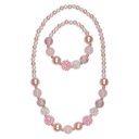 SET COLLIER &amp; BRACELET PINKY PEARL