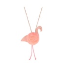 COLLIER FLAMANT ROSE POMPON