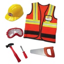 COSTUME D'OUVRIER DE LA CONSTRUCTION AVEC ACCESSOIRES 5-6ANS
