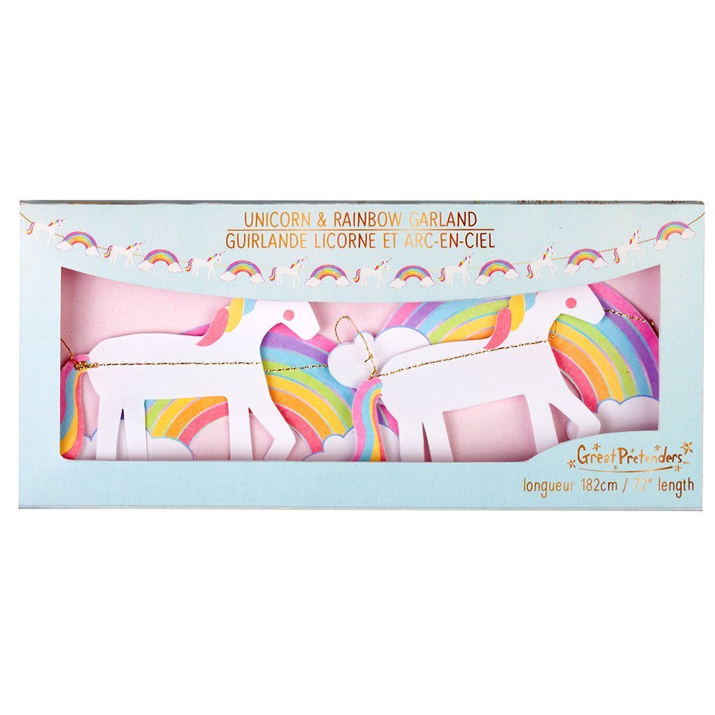 GUIRLANDES - FÊTE - LICORNE AVEC ARC-EN-CIEL