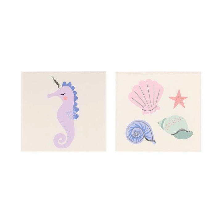 TATOUAGES HIPPOCAMPE &amp; COQUILLAGE