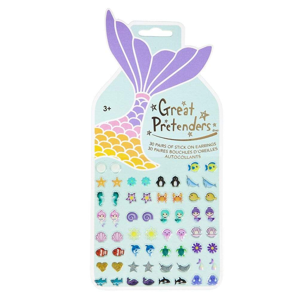 BOUCLES D'OREILLES AUTOCOLLANTS SIRÈNE 60 PCS