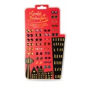 BOUCLES D'OREILLES AUTOCOLLANTS SUPERHEROS 60 PCS