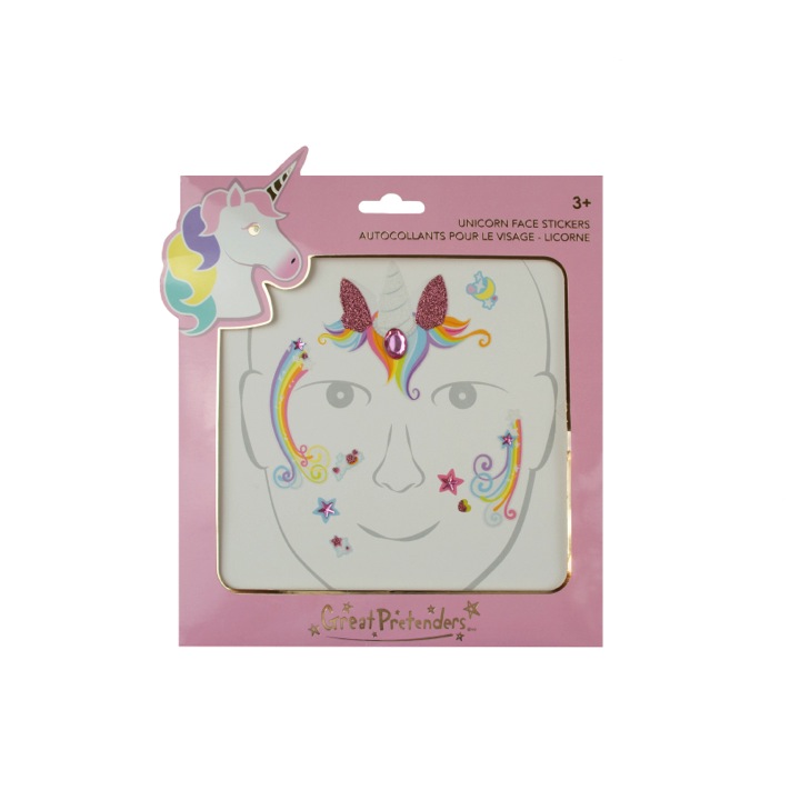 AUTOCOLLANTS VISAGE DE LICORNE