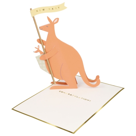 CARTE PETIT KANGOUROU DEBOUT
