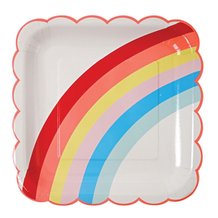 GRANDES ASSIETTES ARC-EN-CIEL NEON