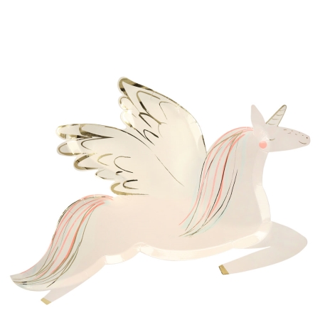ASSIETTES LICORNE QUI VOLE