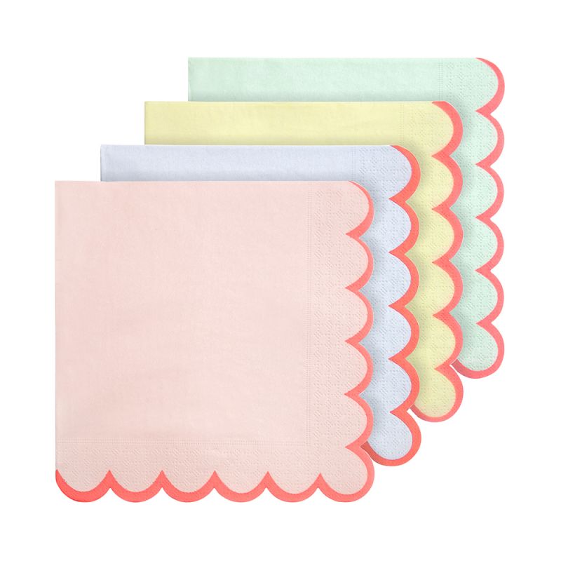 GRANDES SERVIETTES PASTELS NEON