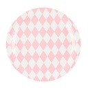 ASSIETTES LOSANGES ROSES
