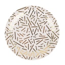 ASSIETTES PERLES OR