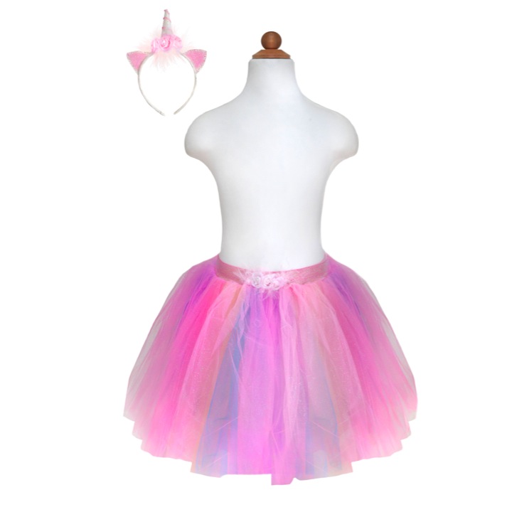 ENSEMBLE TUTU ET BANDEAU LICORNE ROSE 4-7ans