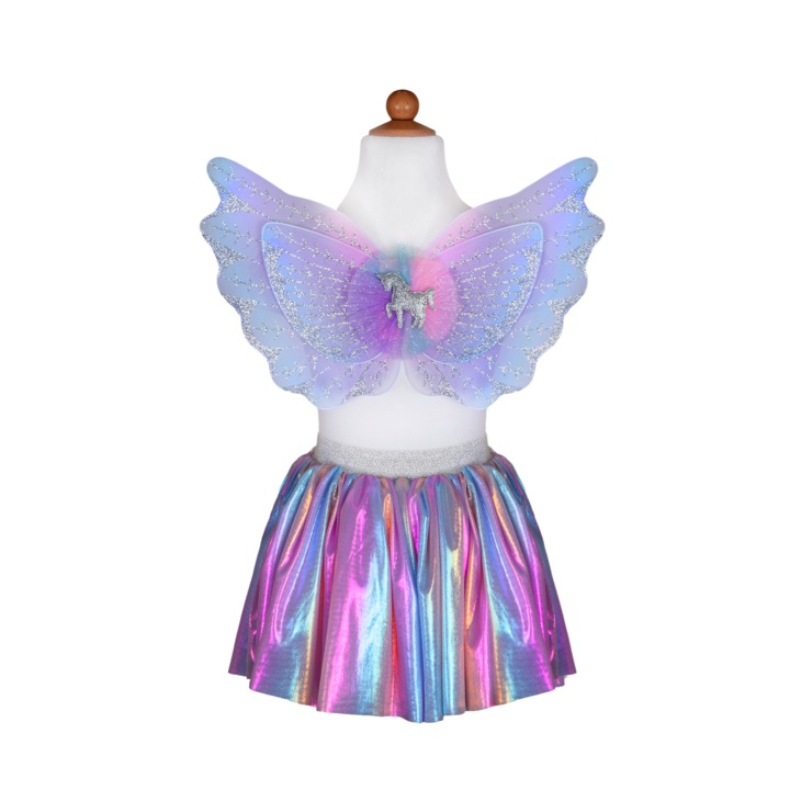 JUPE LICORNE MAGIQUE &amp; AILES PASTEL 4-6ans
