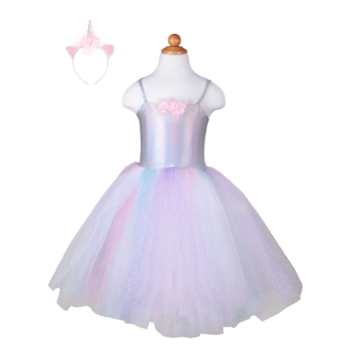ROBE LICORNE &amp; BANDEAU 5-6ANS