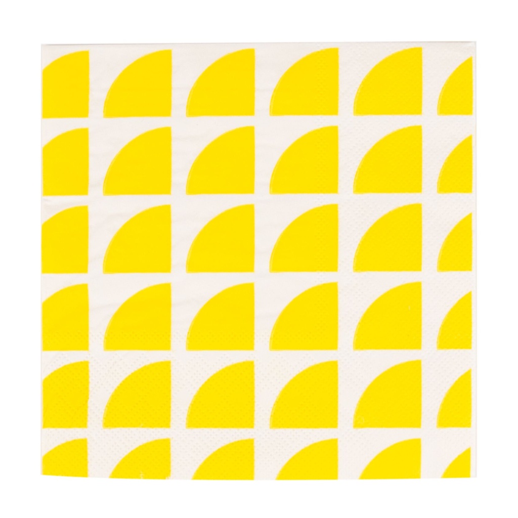 SERVIETTES CITRON JAUNE
