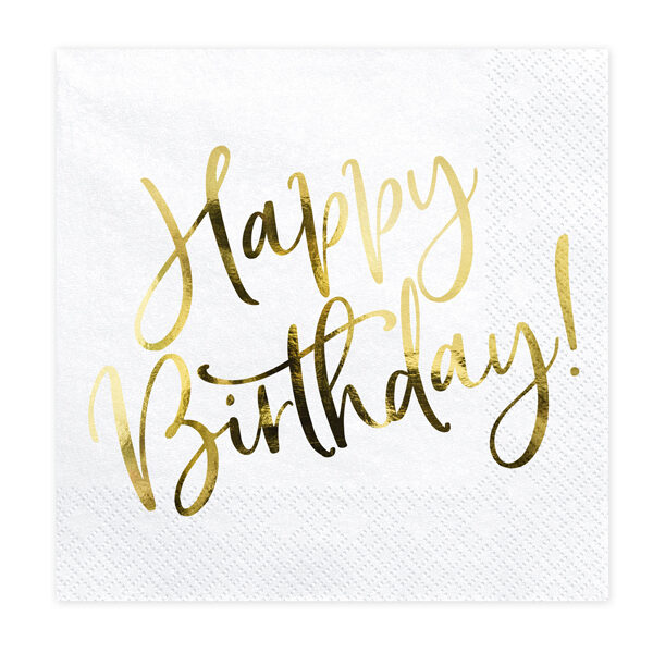 SERVIETTES HAPPY BIRTHDAY