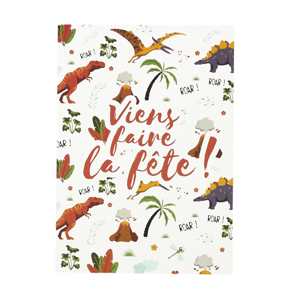 CARTES INVITATION DINOSAURE
