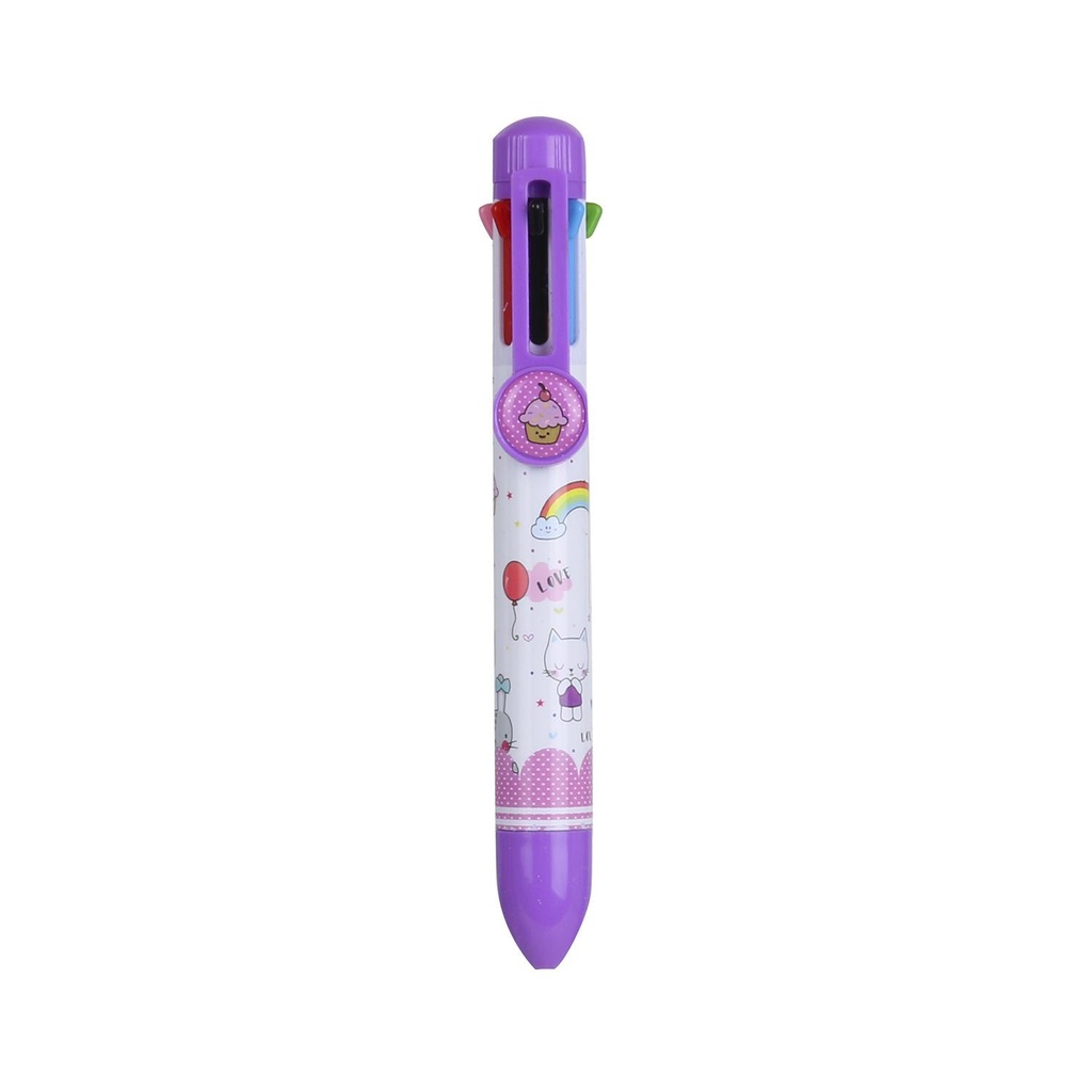 STYLO 8 COULEURS VIOLET
