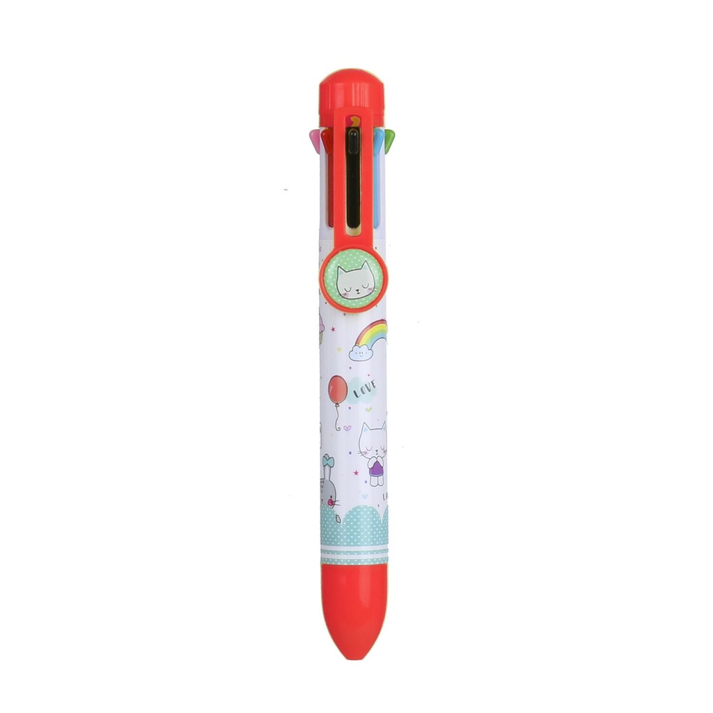 STYLO 8 COULEURS ROUGE