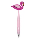 STYLO EMBOUT FANTAISIE FLAMANT ROSE