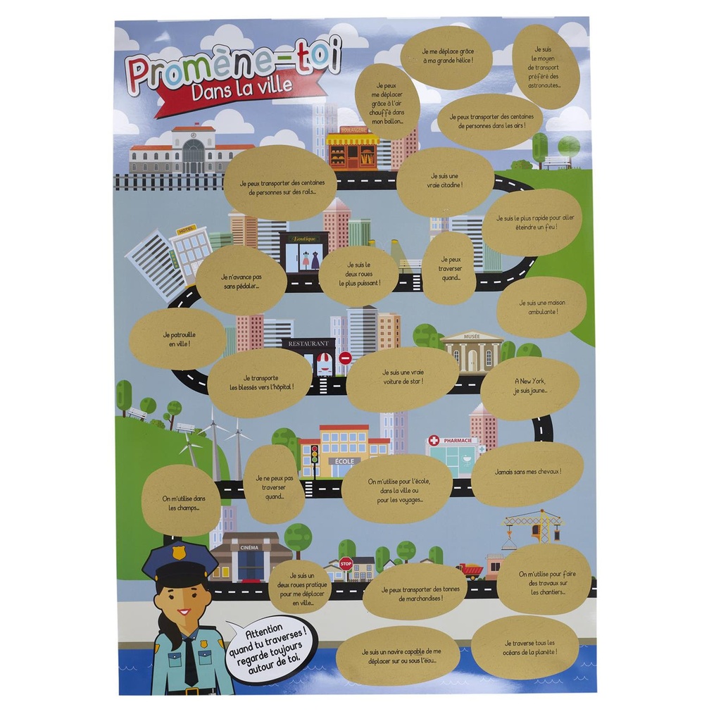 POSTER A GRATTER "PROMENES TOI DANS LA VILLE"