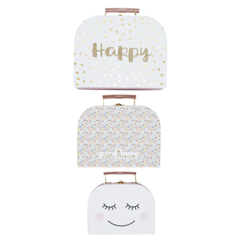 VALISETTES DE RANGEMENT FILLE X3