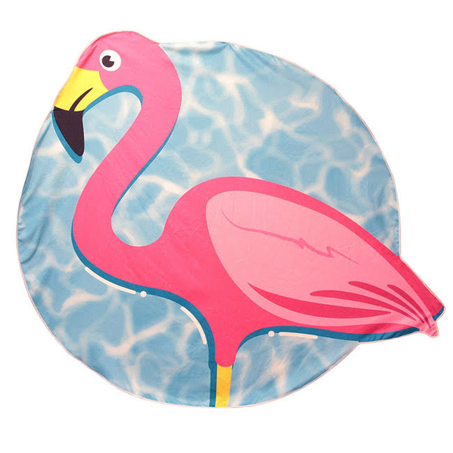 DRAP DE PLAGE 150CM FLAMANT