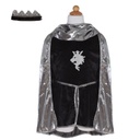 ENSEMBLE CHEVALIER ARGENTÉ AVEC TUNIQUE, CAPE ET COURONNE 7-8ANS