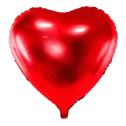 BALLON ALUMINIUM COEUR ROUGE 45CM