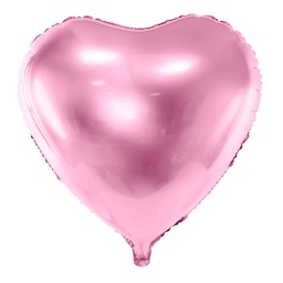 [FB9M-081J] BALLON ALUMINIUM COEUR ROSE PASTEL 45CM