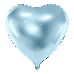 [FB9M-011] BALLON ALUMINIUM COEUR BLEU CIEL 45CM
