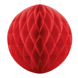 [KB30-007] BOULE ALVEOLE ROUGE 30CM