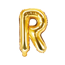 [FB2M-S-019] BALLON LETTRE « R » OR 35cm