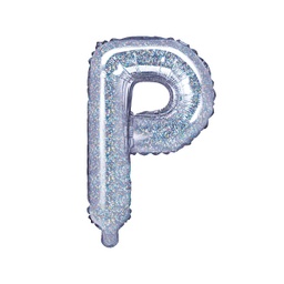 [FB2H-P-018] BALLON LETTRE « P » IRISÉ 35cm