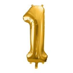 [FB1M-1-019] BALLON CHIFFRE « 1 » OR 86cm