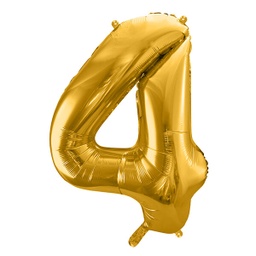 [FB1M-4-019] BALLON CHIFFRE « 4 » OR 86cm