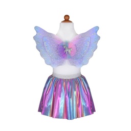 [42115] JUPE LICORNE MAGIQUE &amp; AILES PASTEL 4-6ans