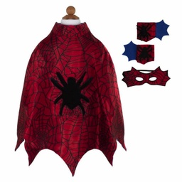 [53272] ENSEMBLE CAPE SPIDERMAN AVEC MASQUE ET POIGNETS 3-4ANS