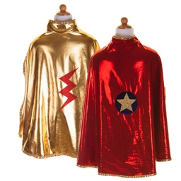 [56055] WONDER CAPE RÉVERSIBLE OR ET ROUGE 4-6ANS