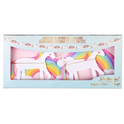 [97303] GUIRLANDES - FÊTE - LICORNE AVEC ARC-EN-CIEL