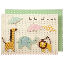 [103177] CARTE BABYSHOWER ANIMAUX DE LA JUNGLE
